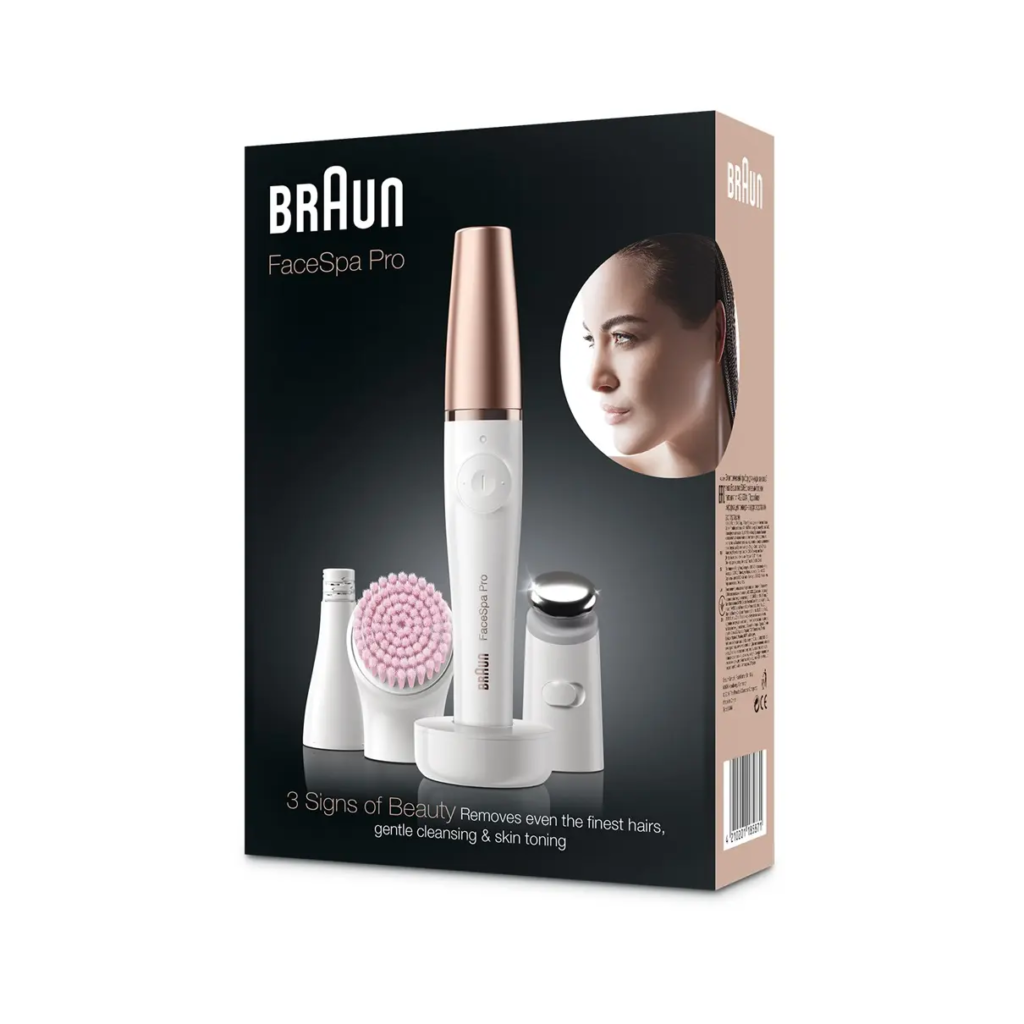 Appareil épilateur visage et brosse nettoyante Braun FaceSpa Pro 912