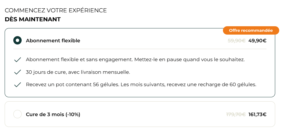 Avantage de l'abonnement Cuure