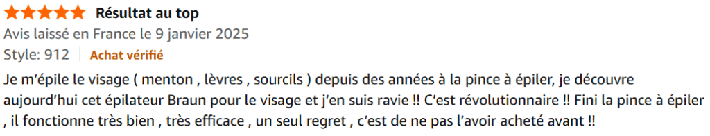 Avis positif sur le Braun FaceSpa Pro 912