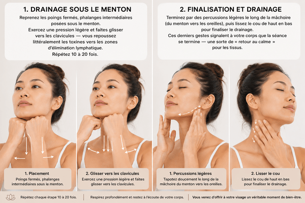 Massage Kobido à faire soi-même, mâchoire et cou