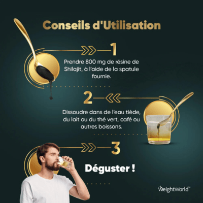 Utilisation de la résine de Shilajit de WeightWorld