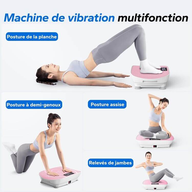 Multi utilisations de la plateforme vibrante Merach