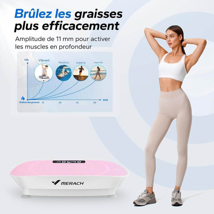 Renforcer muscles avec plateforme vibrante Merach