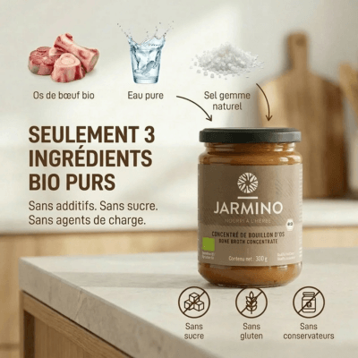 Ingrédients bouillon d'os Jarmino